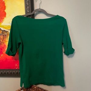LAST CHANCE! Donating 1/16. Beautiful green Ralph Lauren Boatneck Shirt